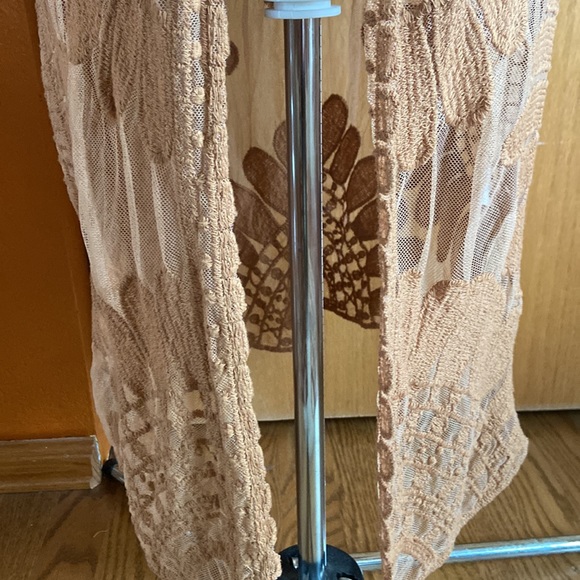 Rebellion Again Embroidered Mesh Duster Kimono - Picture 5 of 13